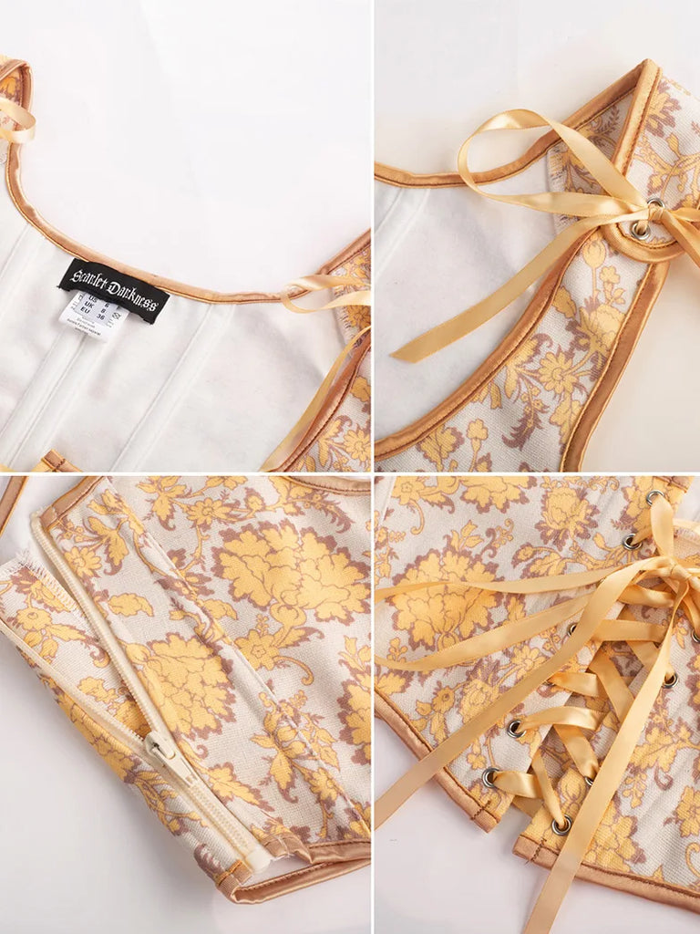 Scarlet Darkness Under Bust Bustier Waist Corset with 11 Bones