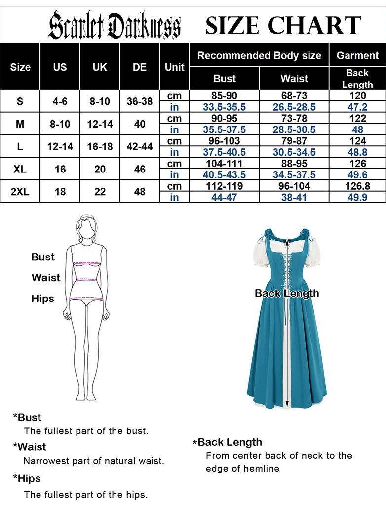 SCARLET DARKNESS Victoriaanse klederdrachtrok voor dames, hoge taille SCARLET DARKNESS Victoriaanse klederdrachtrok voor dames, hoge taille