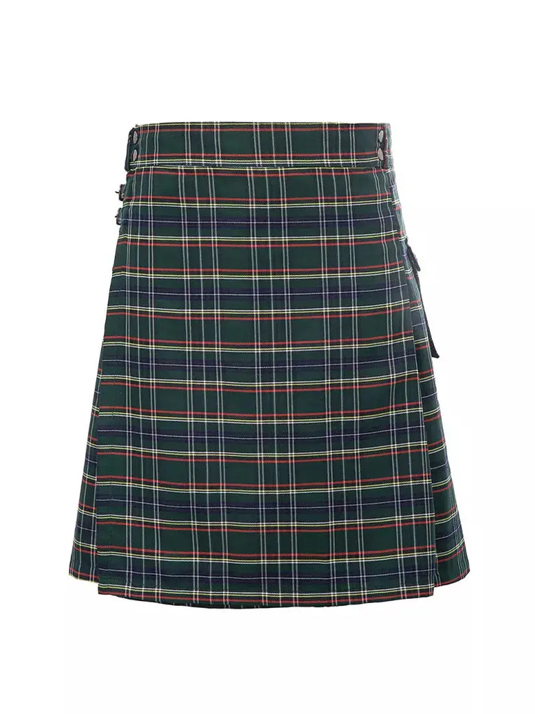 Scottish Mens Tartan Utility Kilt SCARLET DARKNESS