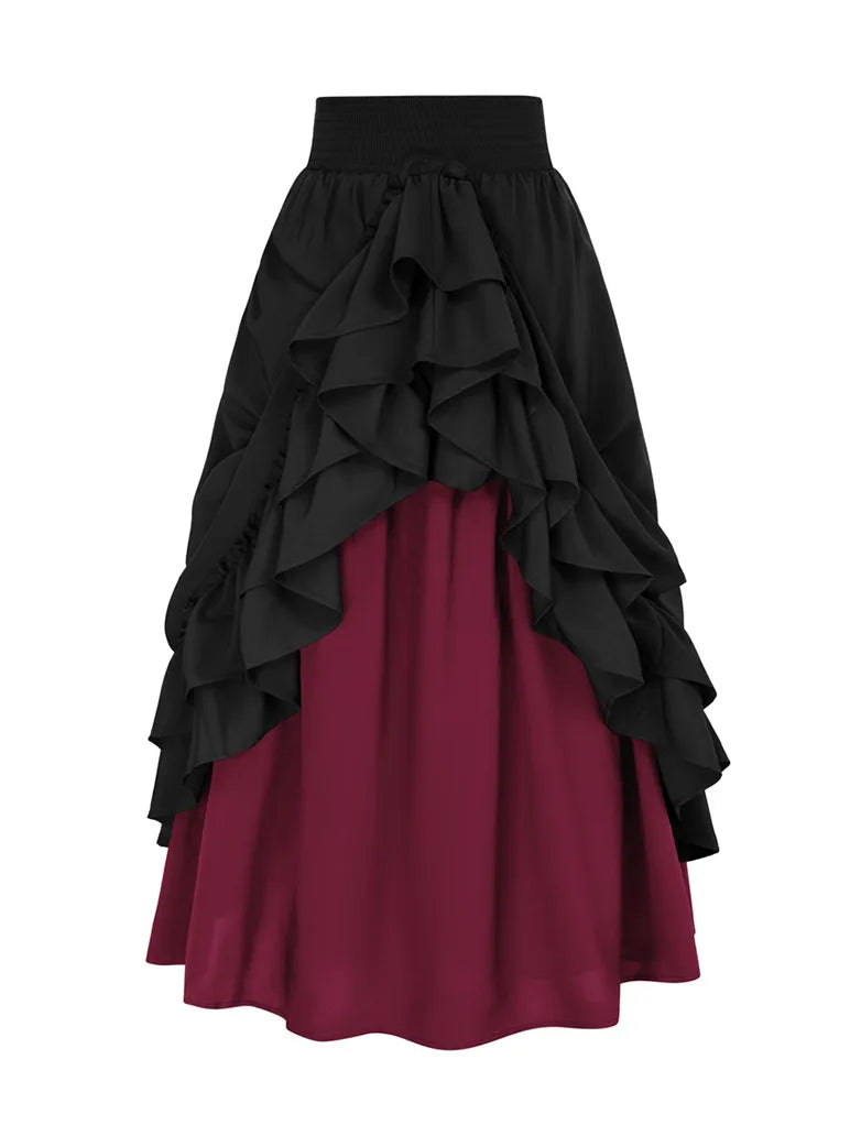 ☆GLOWNY☆TIA DOUBLE LAYERED RUFFLE SKIRT (BROWN)☆正規品 ☆GLOWNY☆TIA DOUBLE LAYERED RUFFLE SKIRT (BROWN)☆正規品
