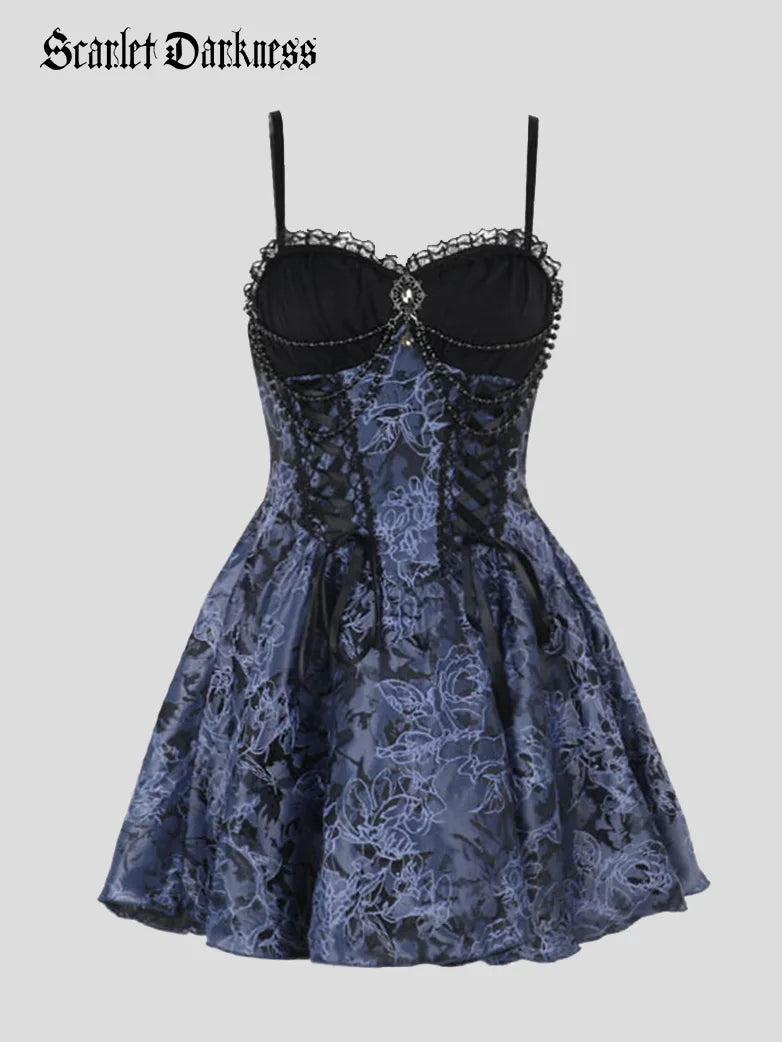 Victorian Gothic Sweetheart Neck Jacquard 2-piece Dress Victorian Gothic Sweetheart Neck Jacquard 2-piece Dress