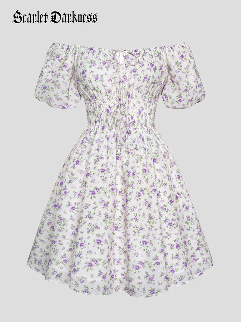 Scarlet Darkness Victorian Flared Mini Corset Party Dress