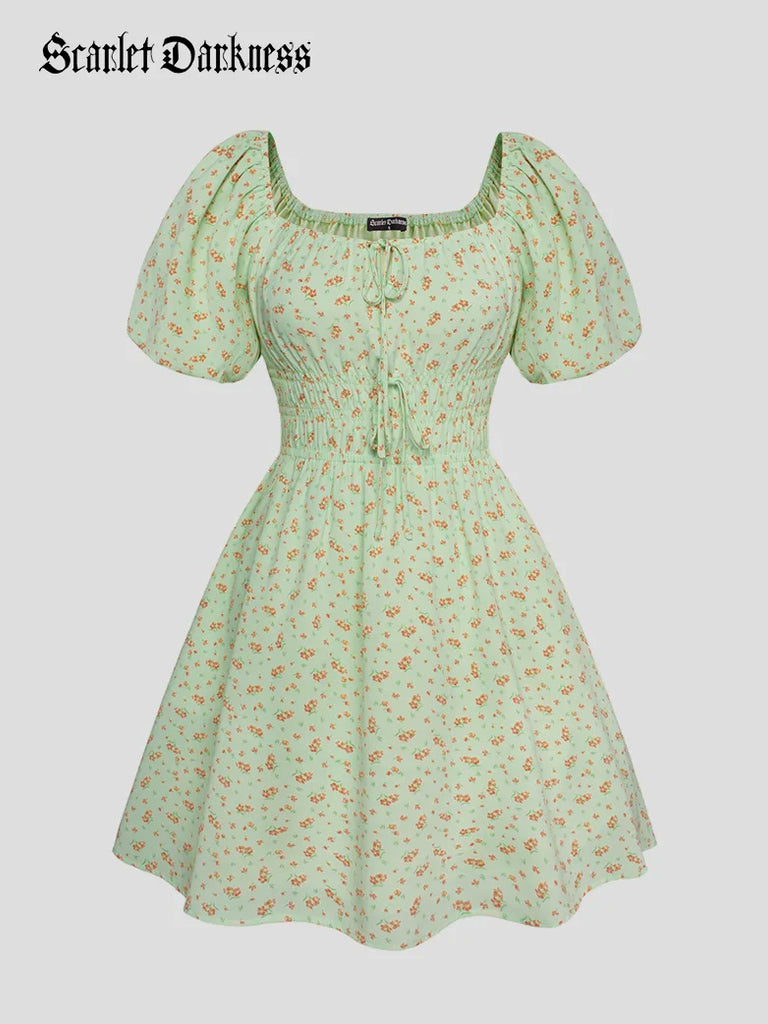 Scarlet Darkness Victorian Flared Mini Corset Party Dress