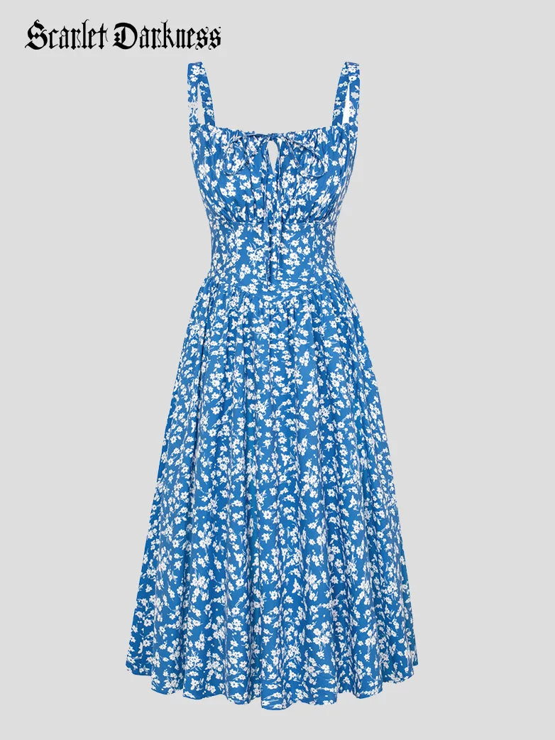 Scarlet Darkness Hottest Milkmaid Women's Summer Floral Dress Scarlet Darkness Hottest Milkmaid Women's Summer Floral Dress