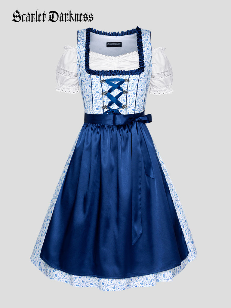 Scarlet Darkness Women 3pcs Set German Bavarian Oktoberfest Costume Scarlet Darkness Women 3pcs Set German Bavarian Oktoberfest Costume