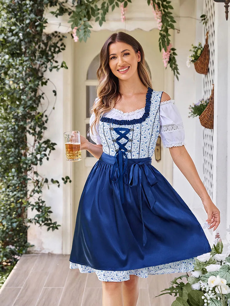 Women 3pcs Set German Bavarian Oktoberfest Costume Women 3pcs Set German Bavarian Oktoberfest Costume