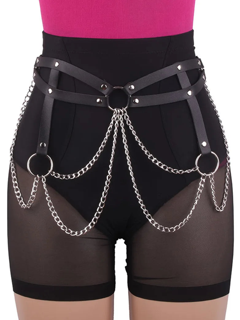 Scarlet Darkness Gothic Sexy Leather Belt Waist Chain Scarlet Darkness Gothic Sexy Leather Belt Waist Chain