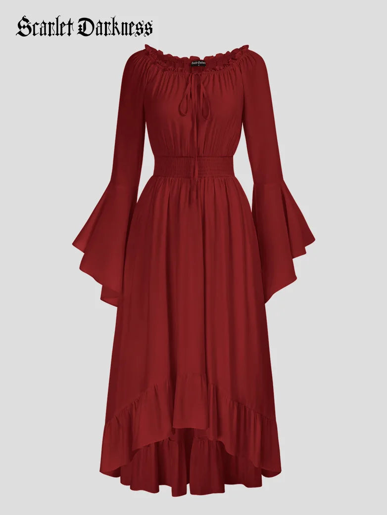 Women Off the Shoulder Renaissance Dress with Pockets Women Off the Shoulder Renaissance Dress with Pockets