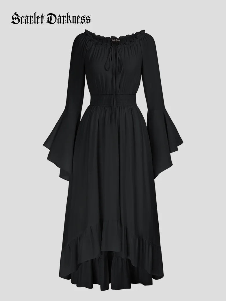 Scarlet Darkness Women Off the Shoulder Renaissance Dress with Pockets Scarlet Darkness Women Off the Shoulder Renaissance Dress with Pockets