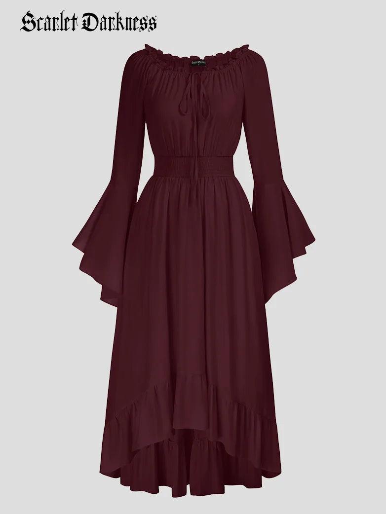 Women Off the Shoulder Renaissance Dress with Pockets