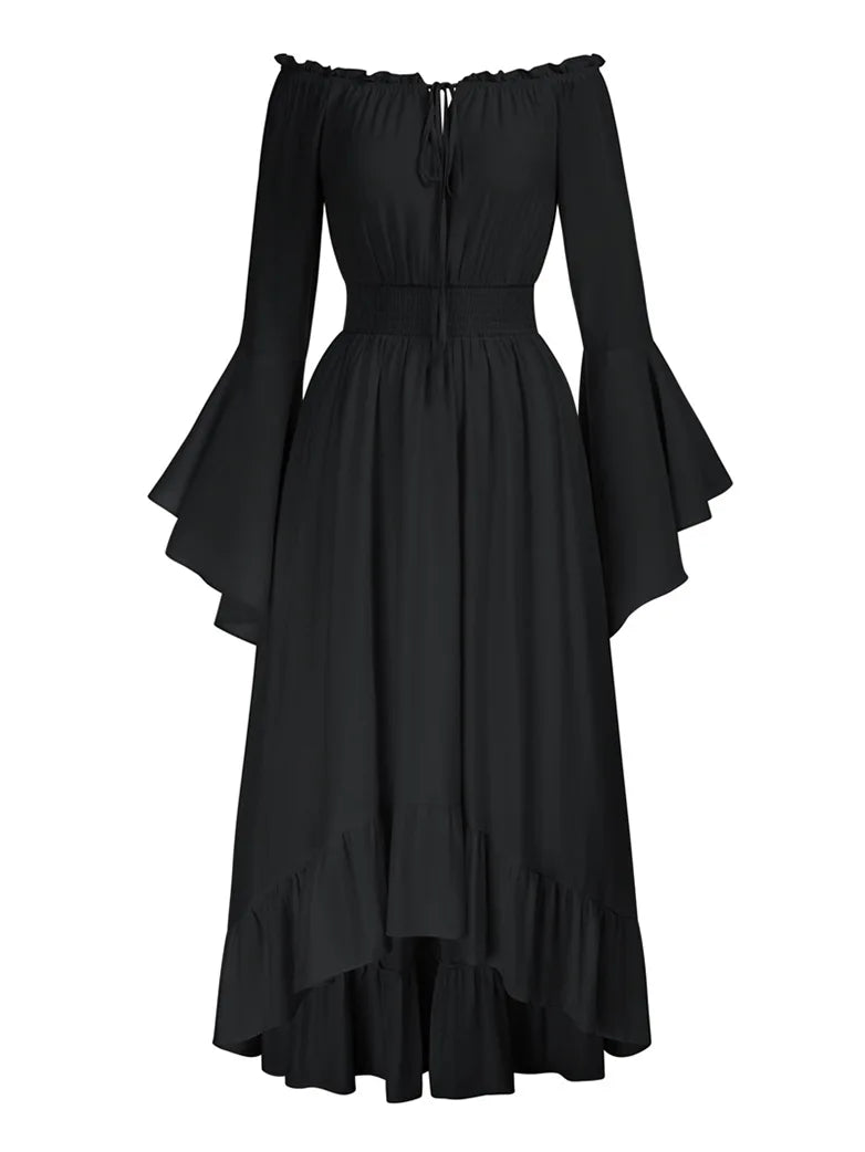 Scarlet Darkness Women Off the Shoulder Renaissance Dress with Pockets Scarlet Darkness Women Off the Shoulder Renaissance Dress with Pockets