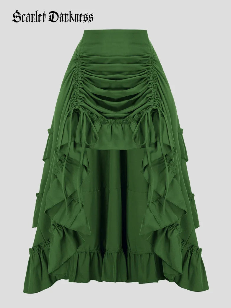 Herlipto○Embroidered Velour Tiered Skirt herlipto Herlipto○Embroidered Velour Tiered Skirt herlipto