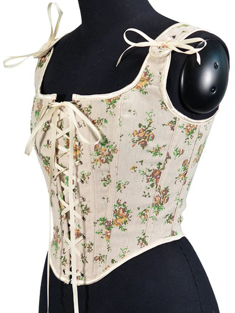 Produktbild von SCARLET DARKNESS Damen Renaissance Korsett Top Vintage