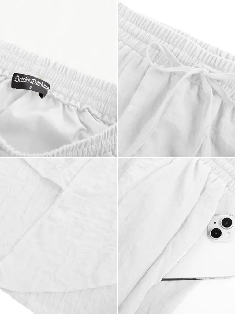 Scarlet Darkness Women Renaissance Tiered Swing Pockets Skirt