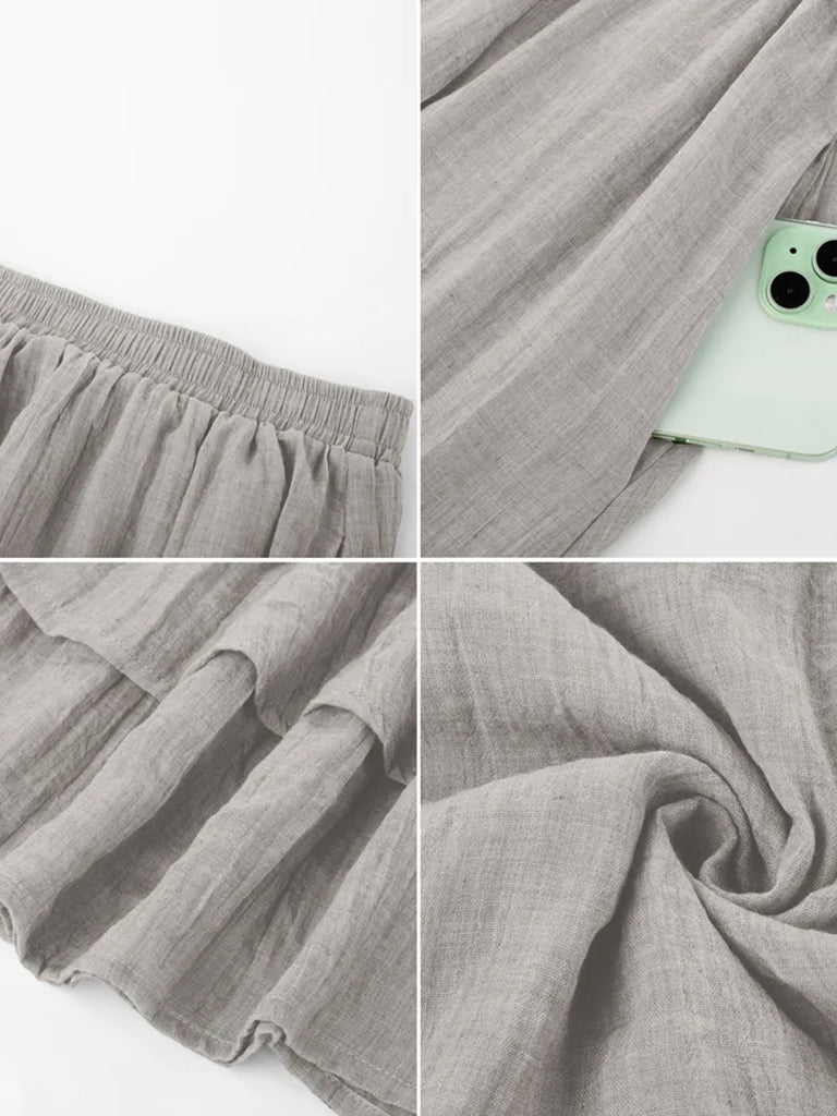 Scarlet Darkness Women Renaissance Tiered Swing Pockets Skirt