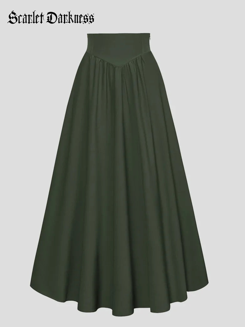 SCARLET DARKNESS Renaissance maxi-rok voor dames SCARLET DARKNESS Renaissance maxi-rok voor dames