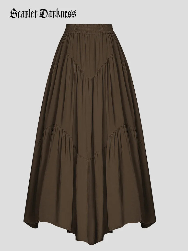 Scarlet Darkness Women Renaissance Tiered Swing Pockets Skirt Set3