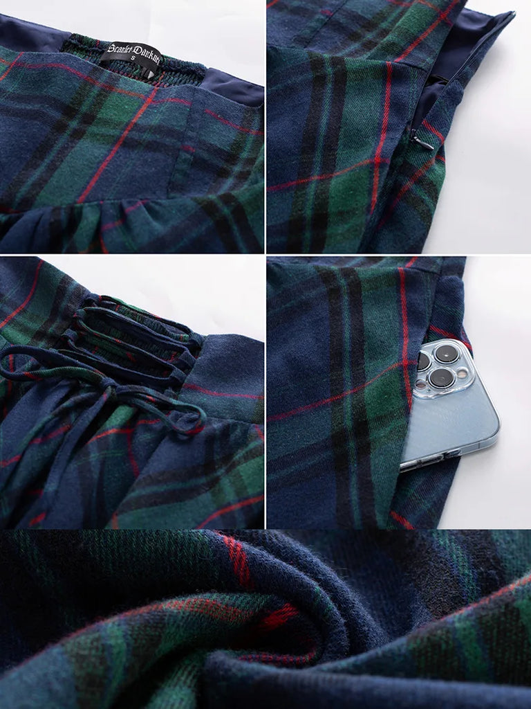 Scarlet Darkness Women 2025 Fall Maxi Skirt with Pockets