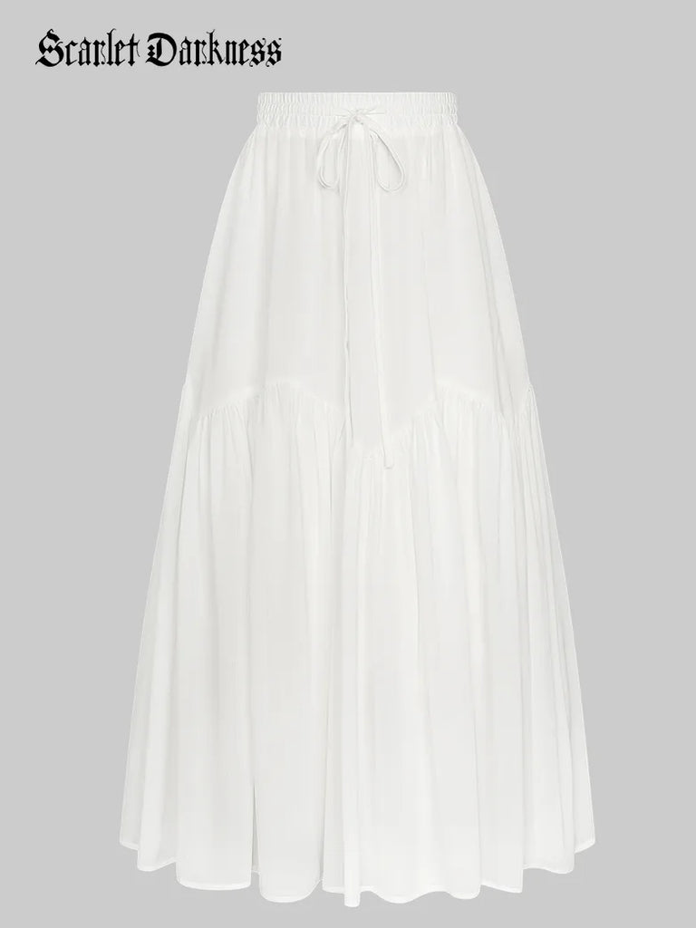 Scarlet Darkness Women Renaissance Tiered Swing Pockets Skirt Set1