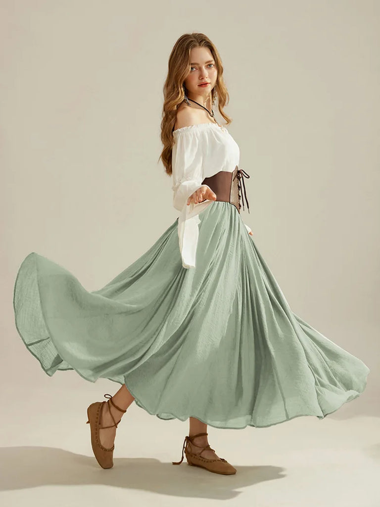 SCARLET DARKNESS Zwarte rokken voor vrouwen UK Renaissance Faire Middeleeuwse wijdvallende maxi-rok met zakken M SCARLET DARKNESS Zwarte rokken voor vrouwen UK Renaissance Faire Middeleeuwse wijdvallende maxi-rok met zakken M