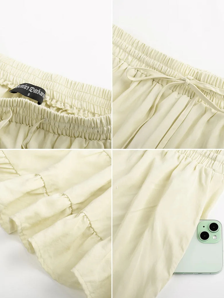 Scarlet Darkness Women Renaissance Tiered Swing Pockets Skirt