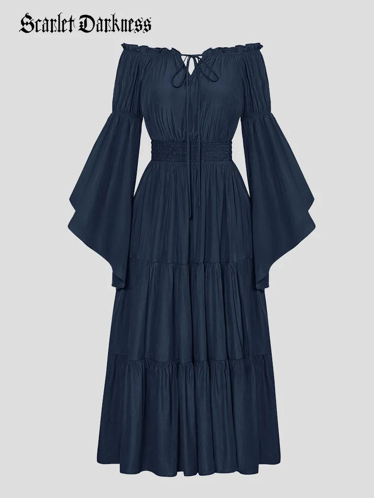 SCARLET DARKNESS Abito estivo da donna, stile boho, maxi prendisole SCARLET DARKNESS Abito estivo da donna, stile boho, maxi prendisole