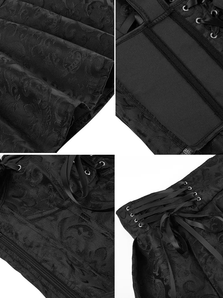 SCARLET DARKNESS Victoriaanse korsettop voor dames, effen kleur, vintage, elegant, overbuste veterkorsetten, Zwart, 36 SCARLET DARKNESS Victoriaanse korsettop voor dames, effen kleur, vintage, elegant, overbuste veterkorsetten, Zwart, 36
