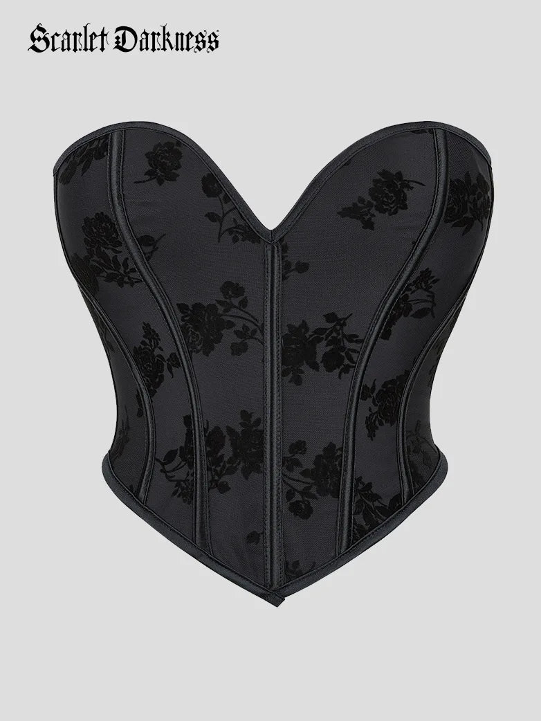 SCARLET DARKNESS Renaissancekorset voor dames, onderbuste-bustier, top met vetersluiting, Blauwe ster, 38
