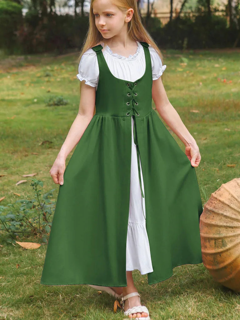 Kids 2pcs Set Costume Slip Dress+Tank Dress Scarlet Darkness