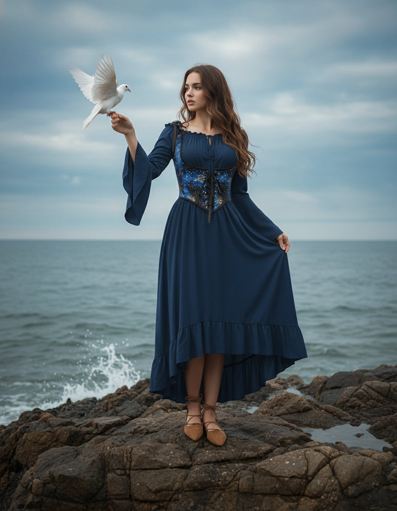 Scarlet Darkness Renaissance Celestial Under-Bust Corset Top