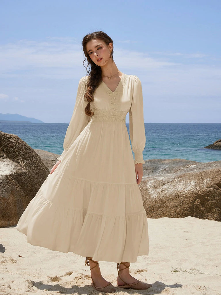 Scarlet Darkness Renaissance Festival Elastic Waist Pockets Dress