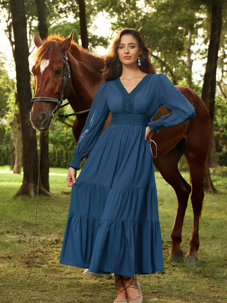 Scarlet Darkness Renaissance Festival Elastic Waist Pockets Dress