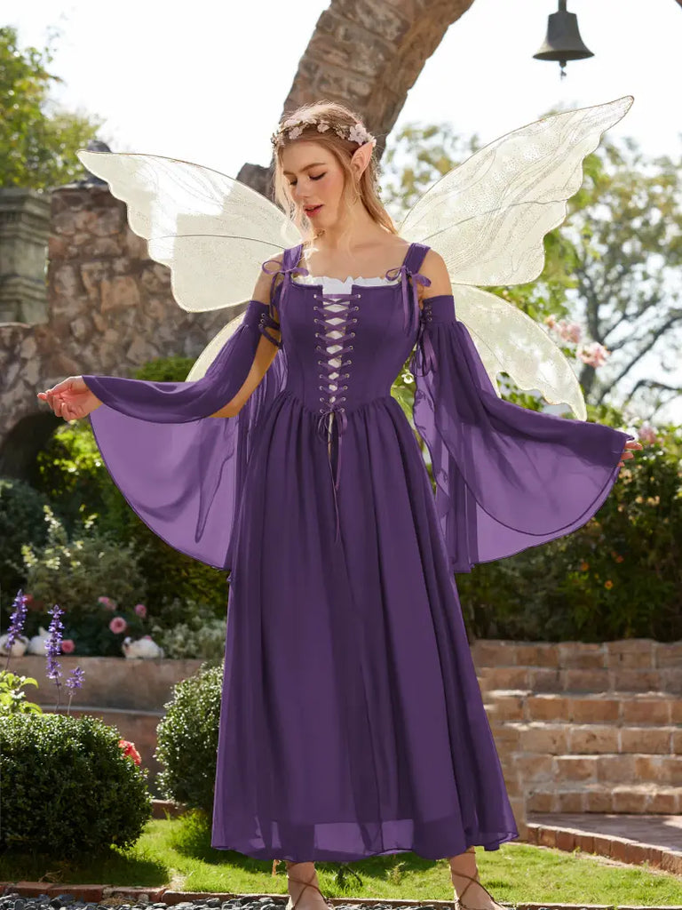 Scarlet Darkness Renaissance Fairy Character 3pcs Set Costume with Lining Scarlet Darkness Renaissance Fairy Character 3pcs Set Costume with Lining