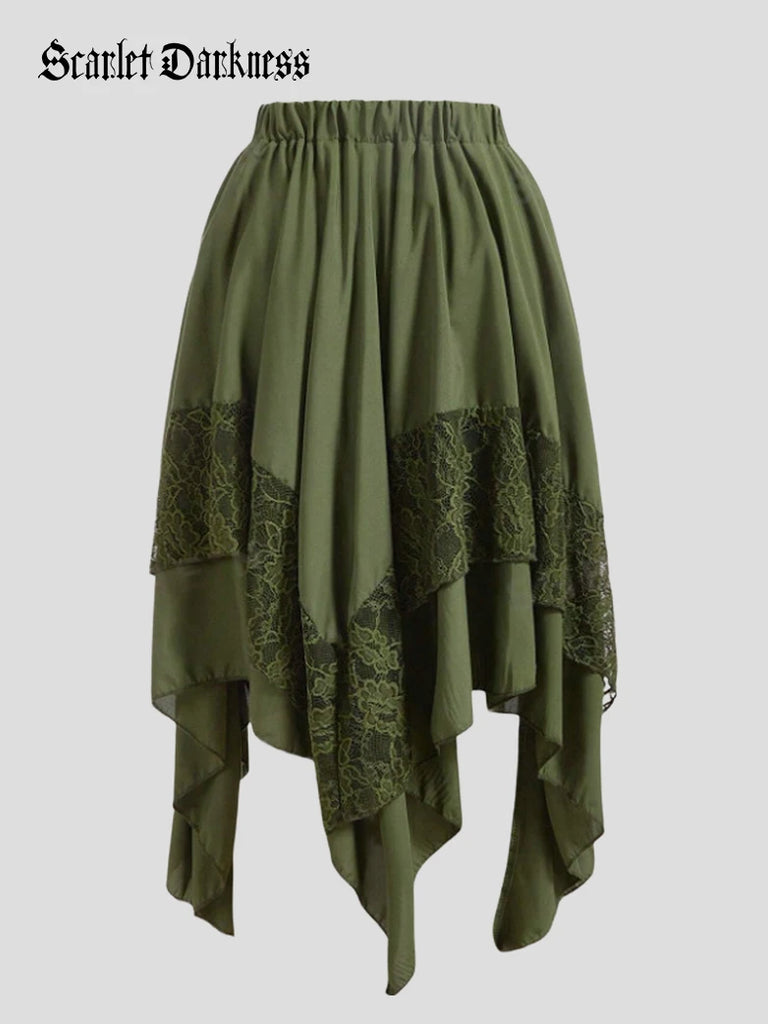 Scarlet Darkness High-Low Bustle Skirts