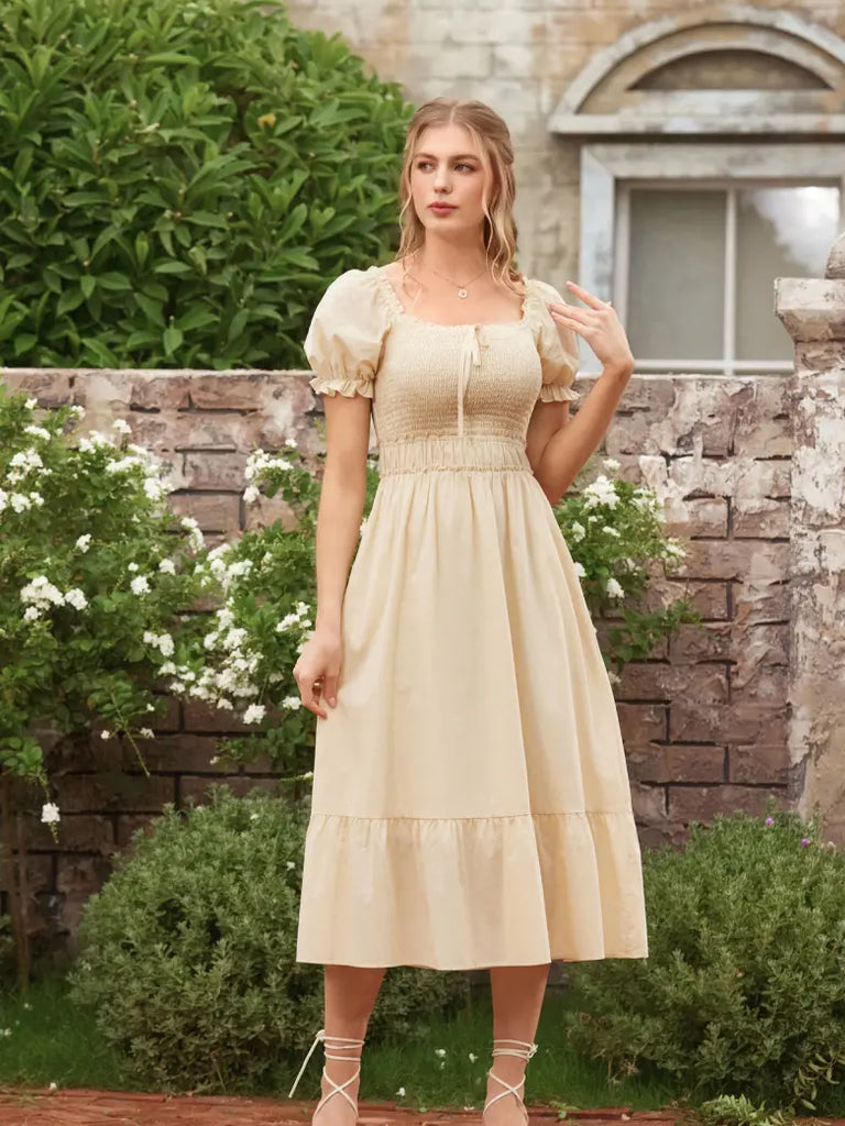 dress prom yellow Tulle V-neck Yellow Prom Dresses A-line Long Party Dresses with  Ruffles,MP592 main image 0