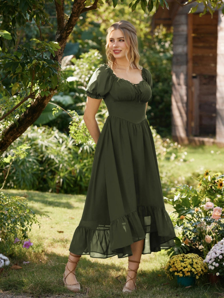 Scarlet Darkness Renaissance Off Shoulder Fairy Dress with Pockets Scarlet Darkness Renaissance Off Shoulder Fairy Dress with Pockets