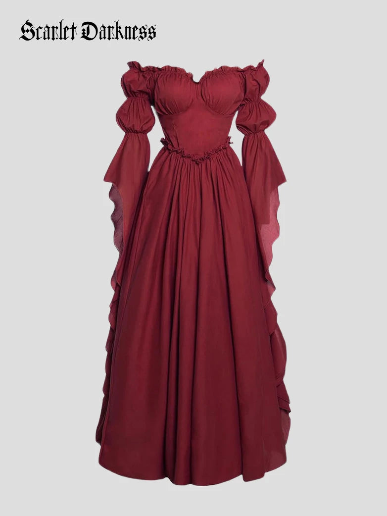 scarlet darkness dress Renaissance Costume Women Pirate Off Shoulder Corset Apricot S This renaissance dress is designed for the Renaissance era while offering modern comfort and practicality. felwors Scarlet Darkness Women Renaissance