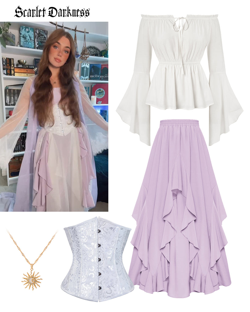 BEAUTELICATE Middeleeuwse rok voor dames, lang, katoen, renaissance, maxi- rok, vloerlengte, voor Flamenco, Halloween, cosplay, carnaval, LARP Viking, XXL BEAUTELICATE Middeleeuwse rok voor dames, lang, katoen, renaissance, maxi- rok, vloerlengte, voor Flamenco, Halloween, cosplay, carnaval, LARP Viking, XXL