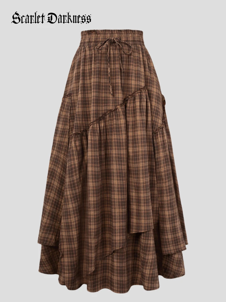 vintage_renaissance_plaid_skir
