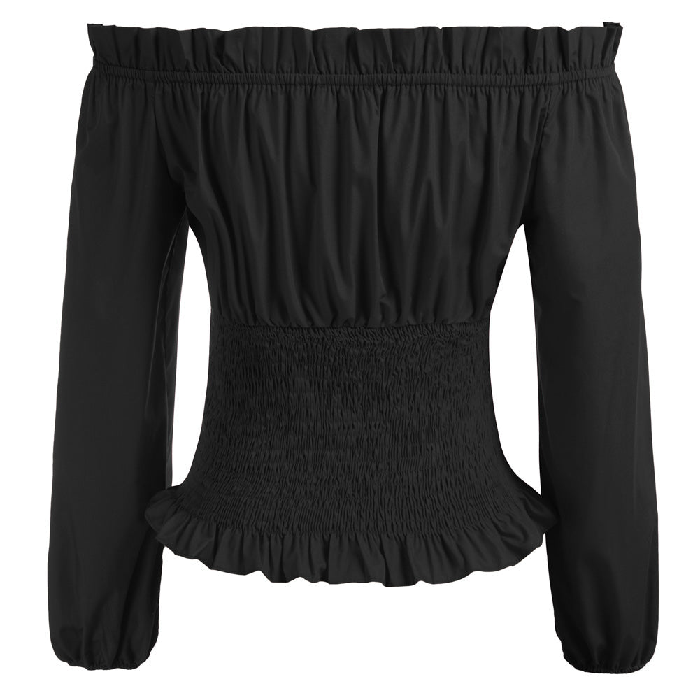 Renaissance Off Shoulder Boho Girdle Top Scarlet Darkness